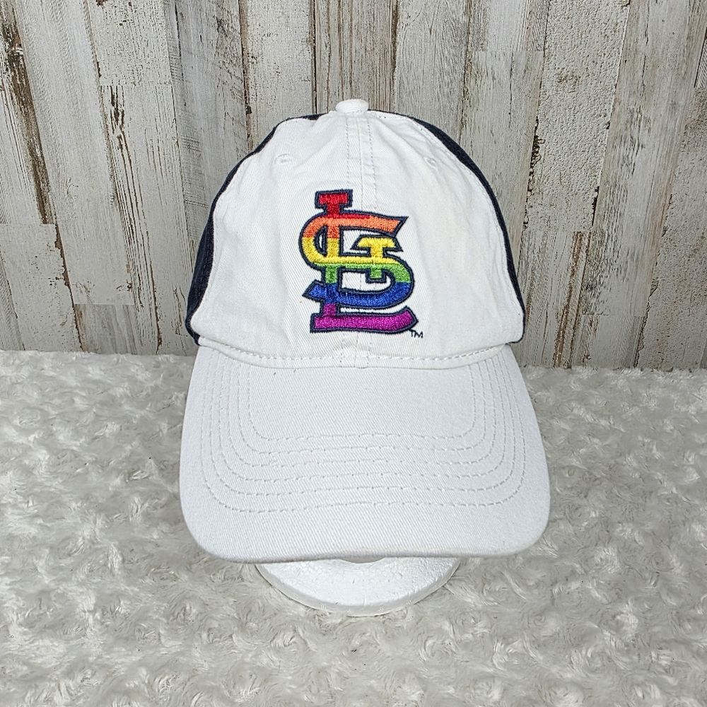 St. Louis Cardinals Pride Baseball Cap White Black